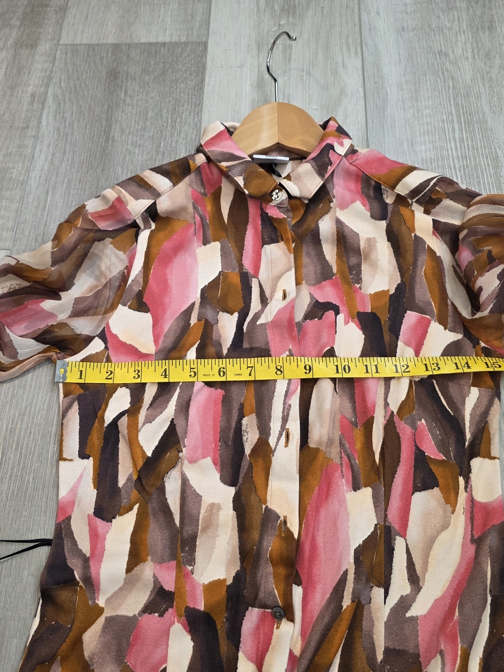 DESOTO Designer’s Choice Abstract Print Belted Shirt Dress Size 36 - Picture 11 of 12